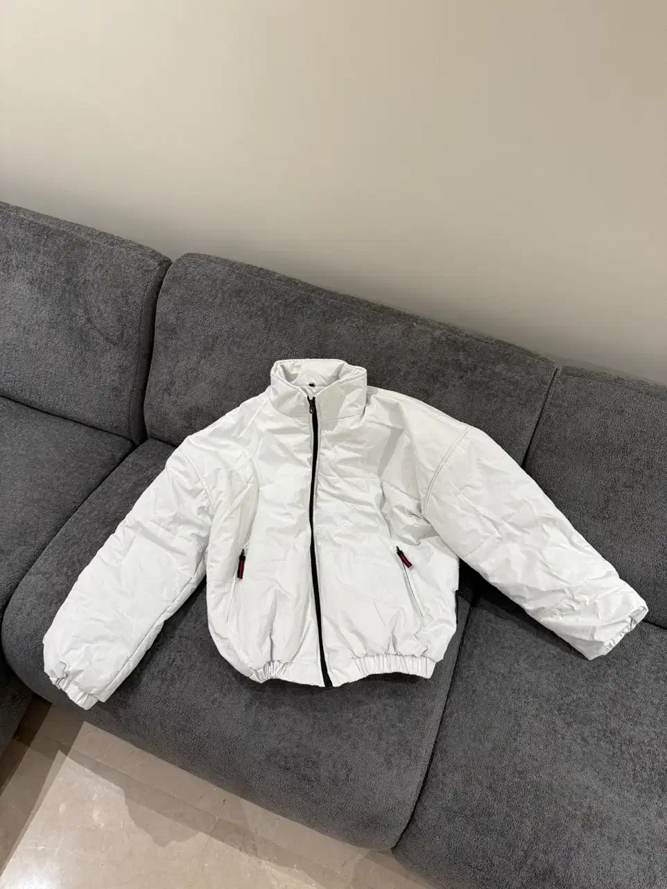 کاپشن سفید پافر باکسی|لباس|تهران, فرمانیه|دیوار