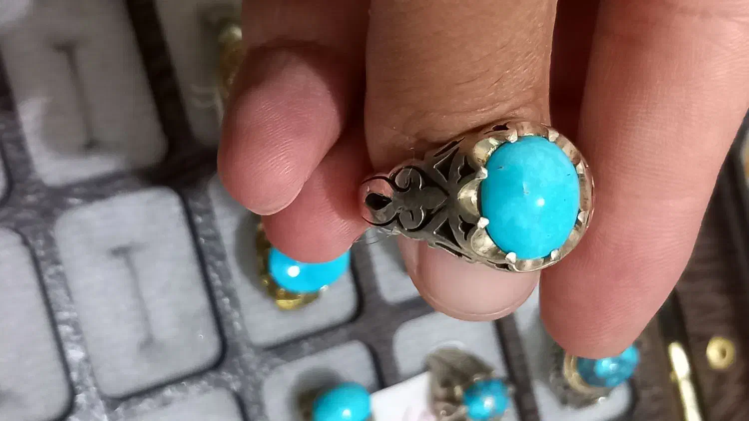 انگشتر فیروزه نیشابوری اصل|جواهرات|اهواز, کوی عابدی|دیوار