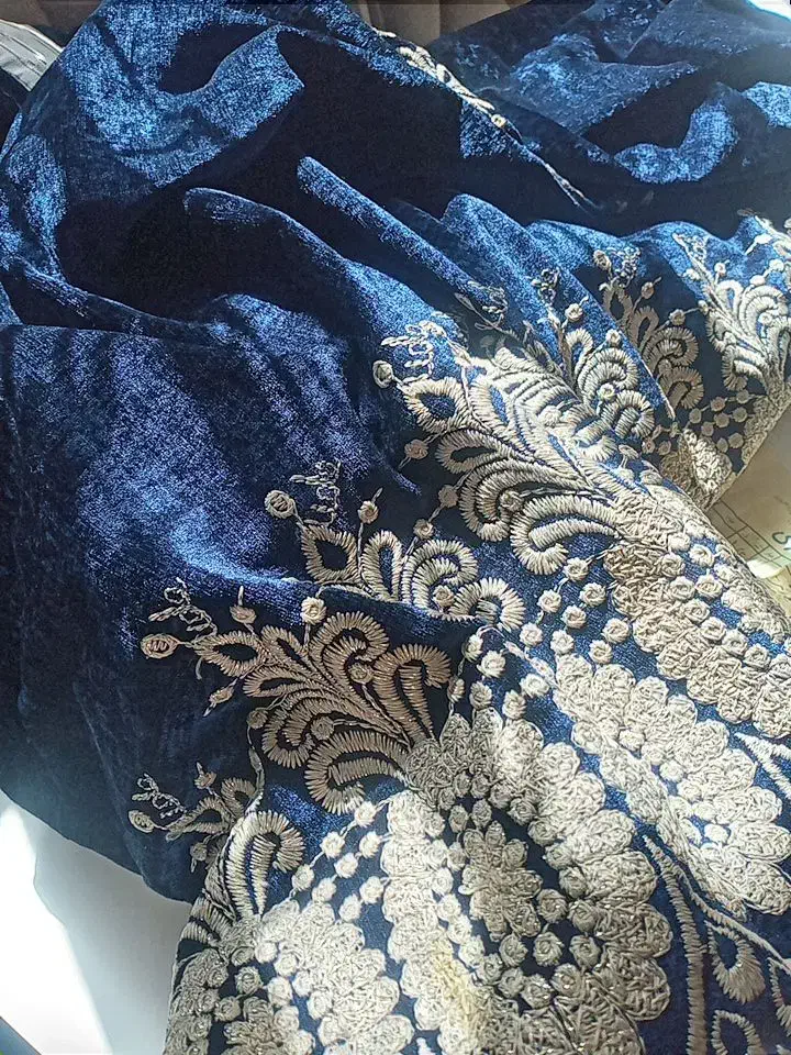 پرده توری گیپور و کتیبه به همراه والن جنس مخمل|پرده، رانر، رومیزی|کرج, شعبان‌آباد|دیوار