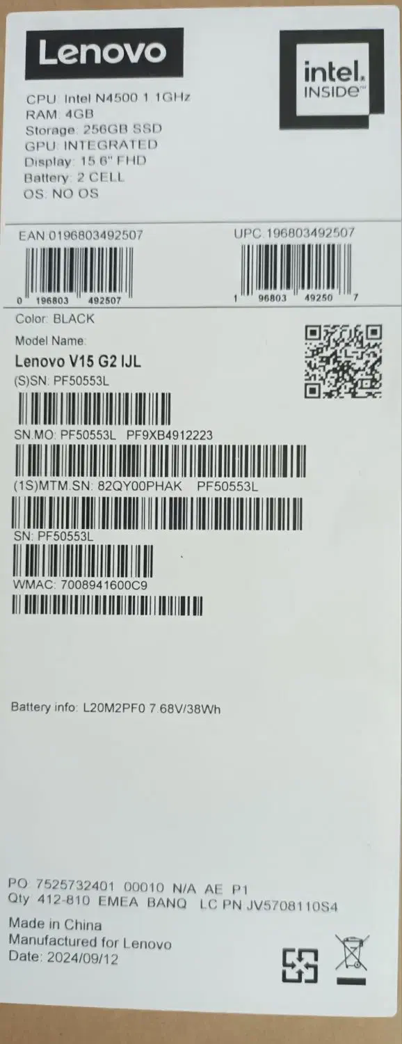 لب تاپ lenova v15 g2 igl|رایانه همراه|بوشهر, |دیوار