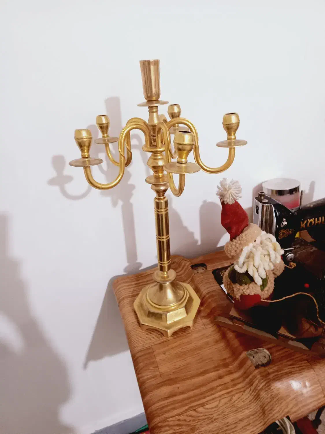 شمعدون قدیمی برنز روکش طلا|کلکسیون اشیاء عتیقه|اهواز, ۳۰ متری|دیوار