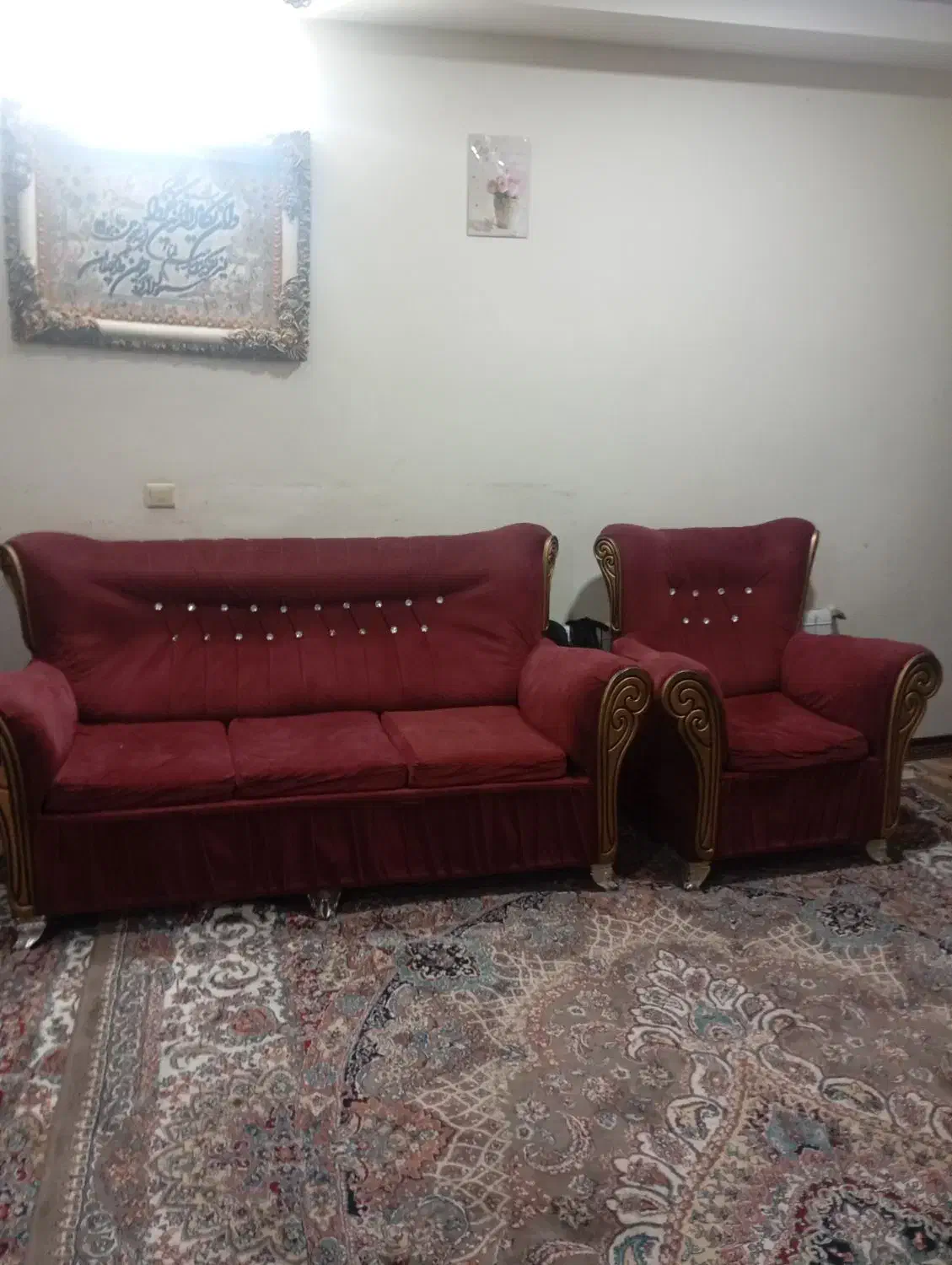 مبل هفت نفره|مبلمان خانگی و میز عسلی|قائن, |دیوار