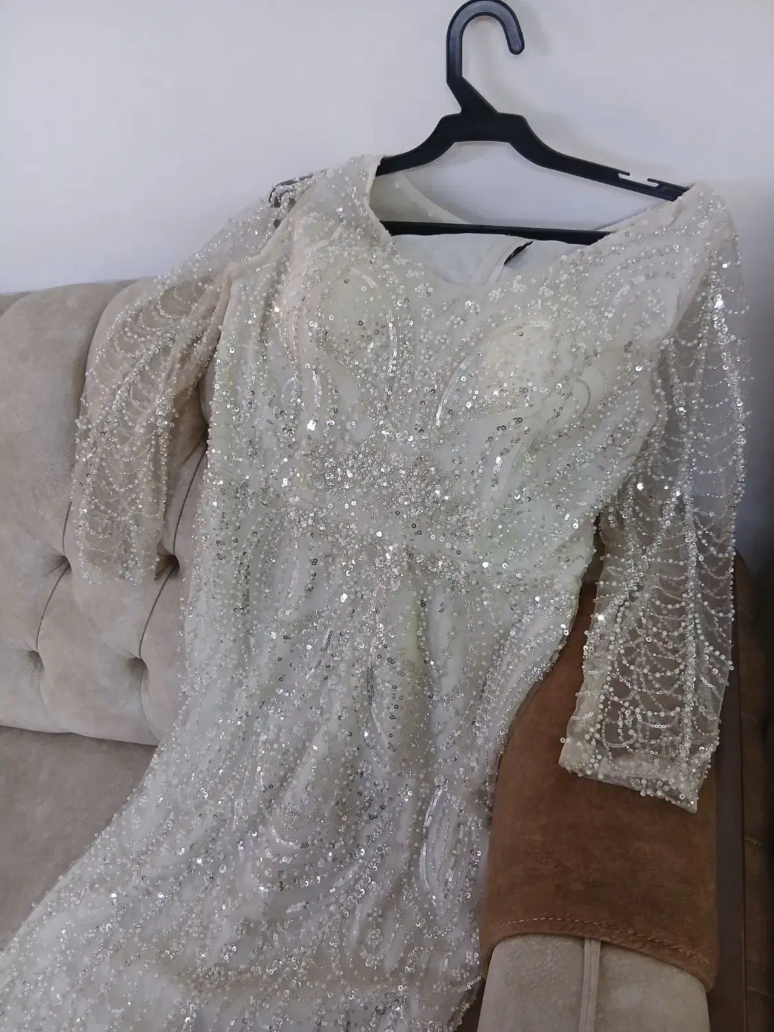 لباس مجلسی تمام سنگ و مروارید دوزی|لباس|ری, فیروزآباد|دیوار