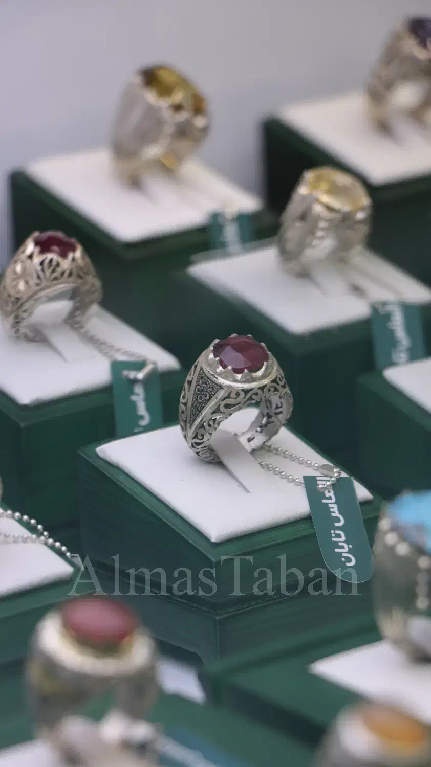 انگشتر نقره های دست ساز با نگین های اصلی|جواهرات|مشهد, هفده شهریور|دیوار