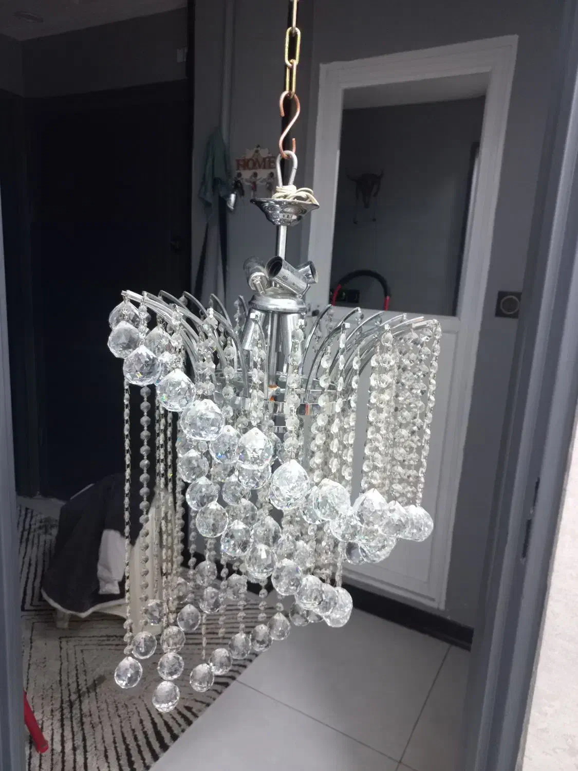 لوستر کریستالی ۲۶ شاخه|لوستر و چراغ آویز|خمینی‌شهر, |دیوار