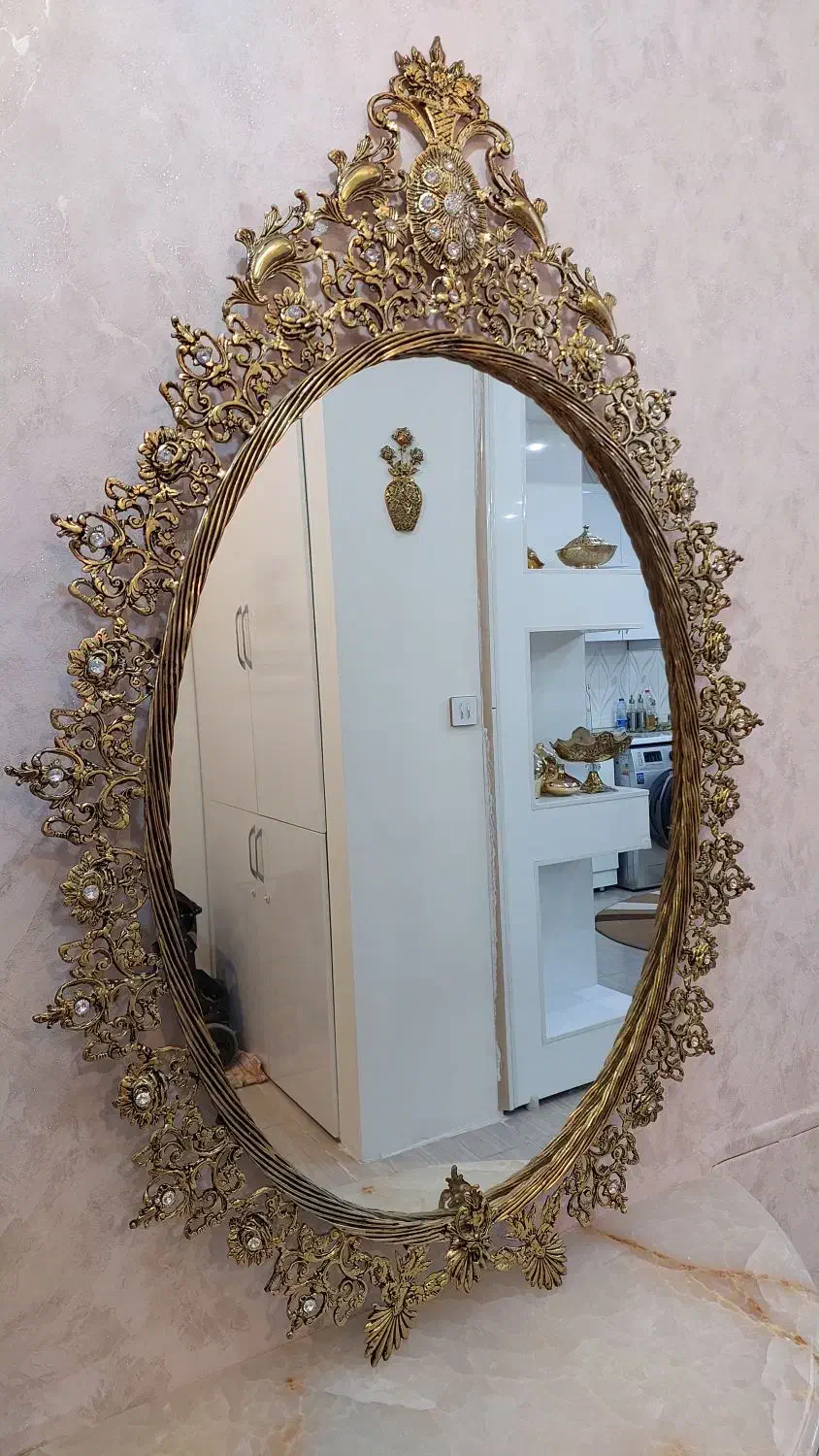 آینه و کنسول برنز اصل|بوفه، ویترین، کنسول|کرمانشاه, |دیوار