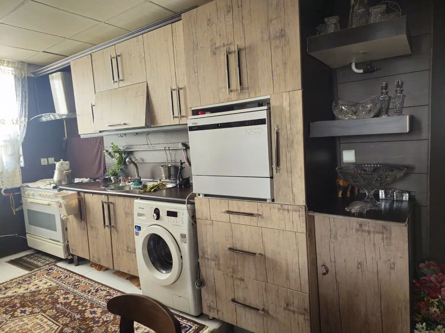 کابینت های آماده دو طرفه دیوار بالا و پایین|کتابخانه، شلف، قفسههای دیواری|زنجان, |دیوار