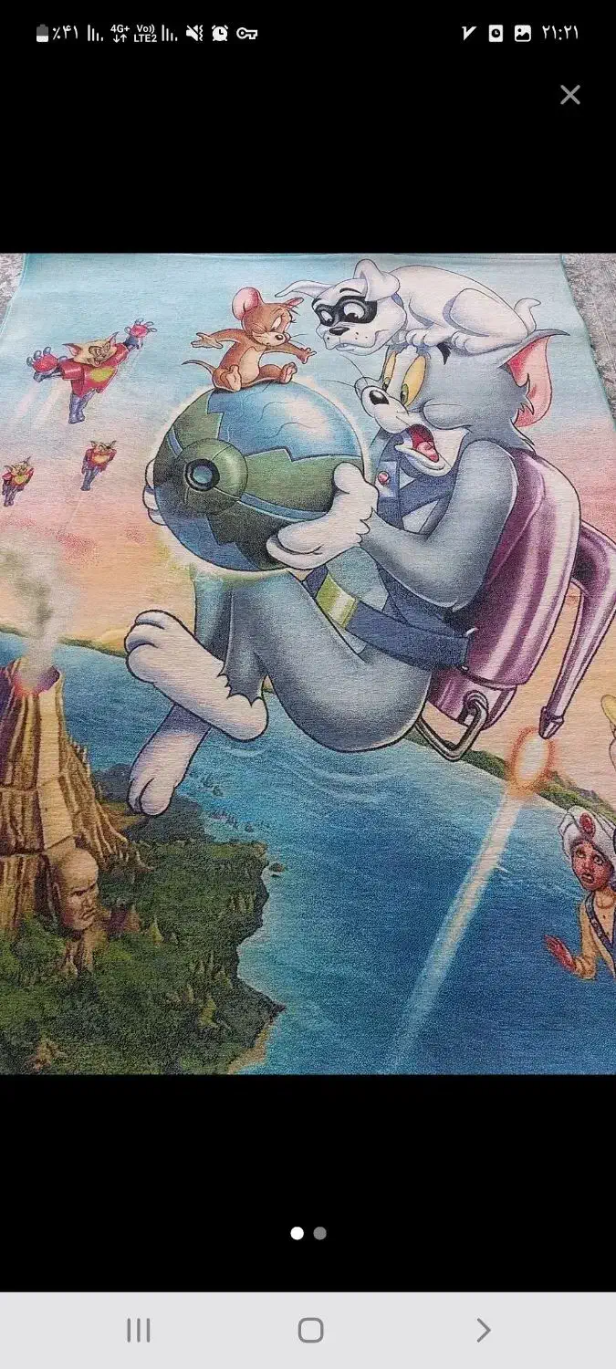 گلیم فرش طرح موش وگربه|گلیم، جاجیم، گبه|قروه, |دیوار