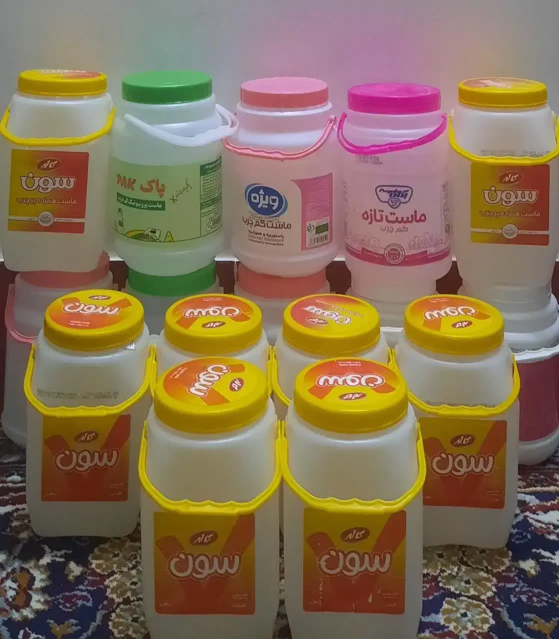 دبه ماست|ظروف نگهدارنده، پلاستیکی، یکبارمصرف|بیجار, |دیوار