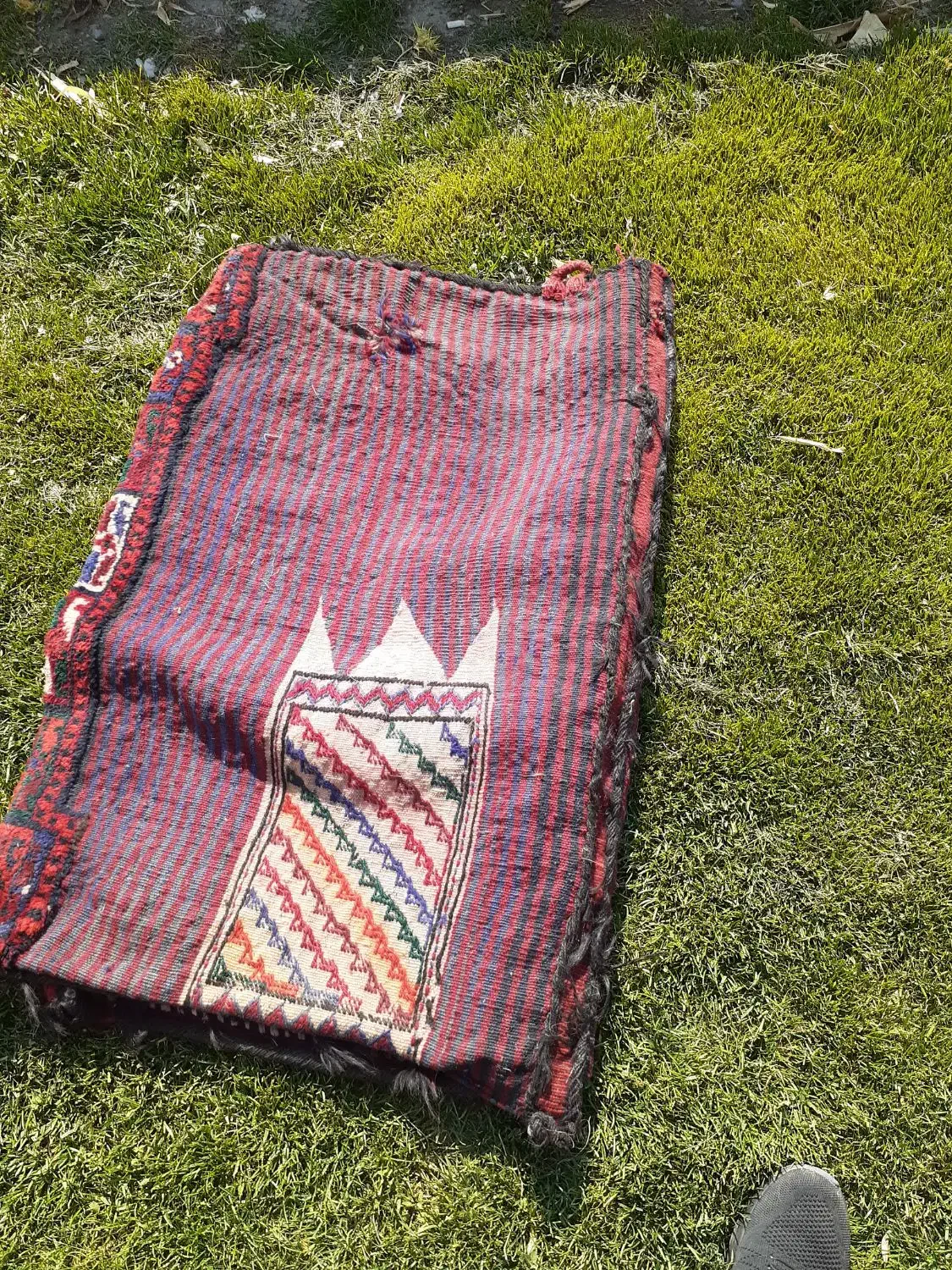 دوعدد خورجین قدیمی دستباف|کلکسیون اشیاء عتیقه|شهرکرد, |دیوار