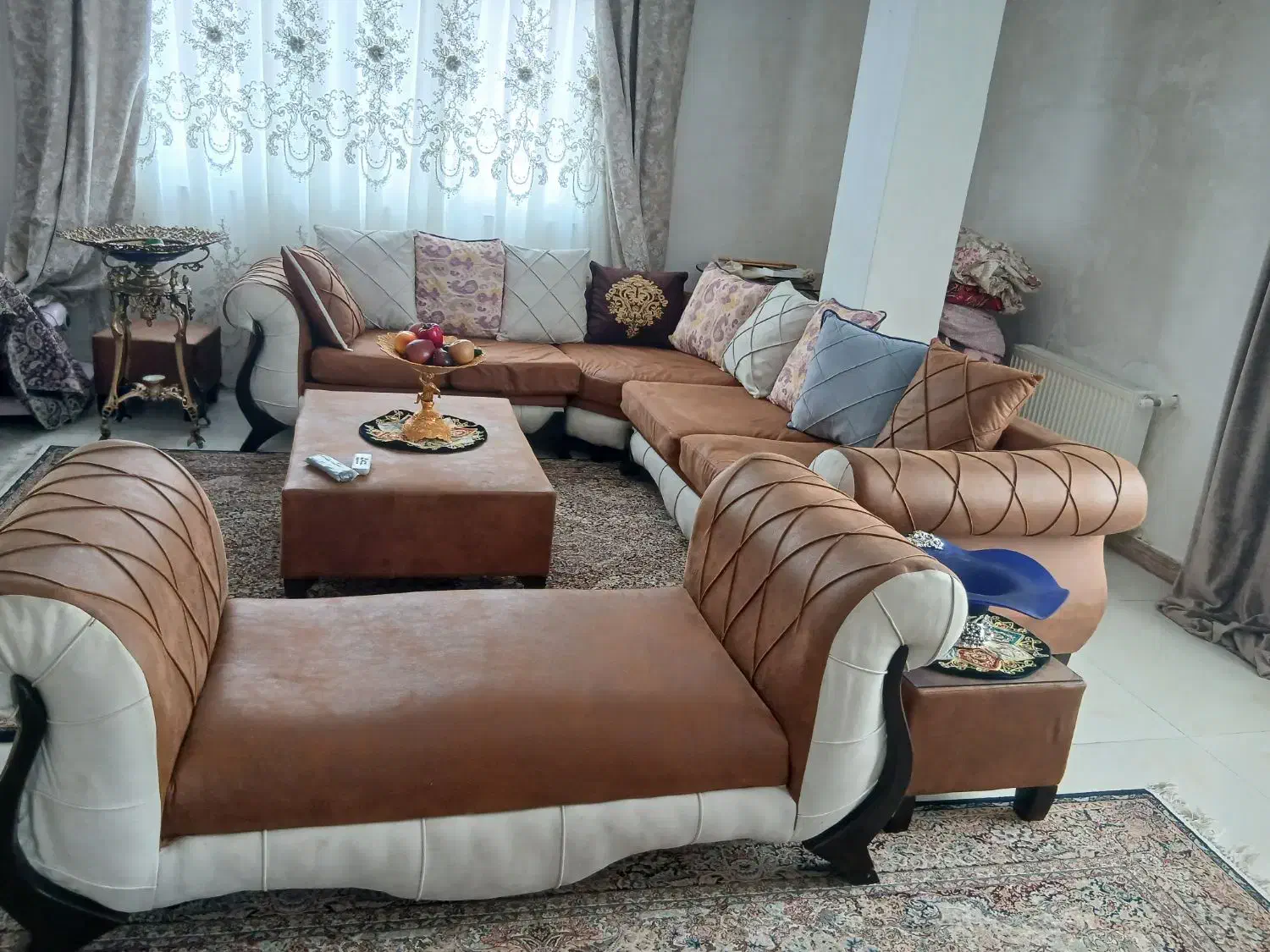 مبل ال ۹نفره عالی|مبلمان خانگی و میز عسلی|رشت, نظری|دیوار