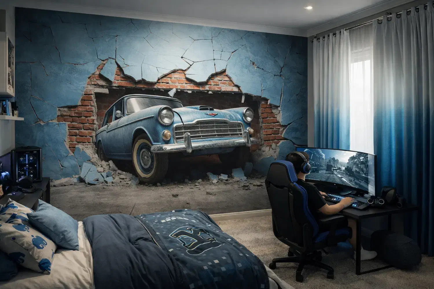 کاغذ دیواری و پوستر سه بعدی|مصالح و تجهیزات ساختمان|تهران, گلستان (شهرک راه آهن)|دیوار