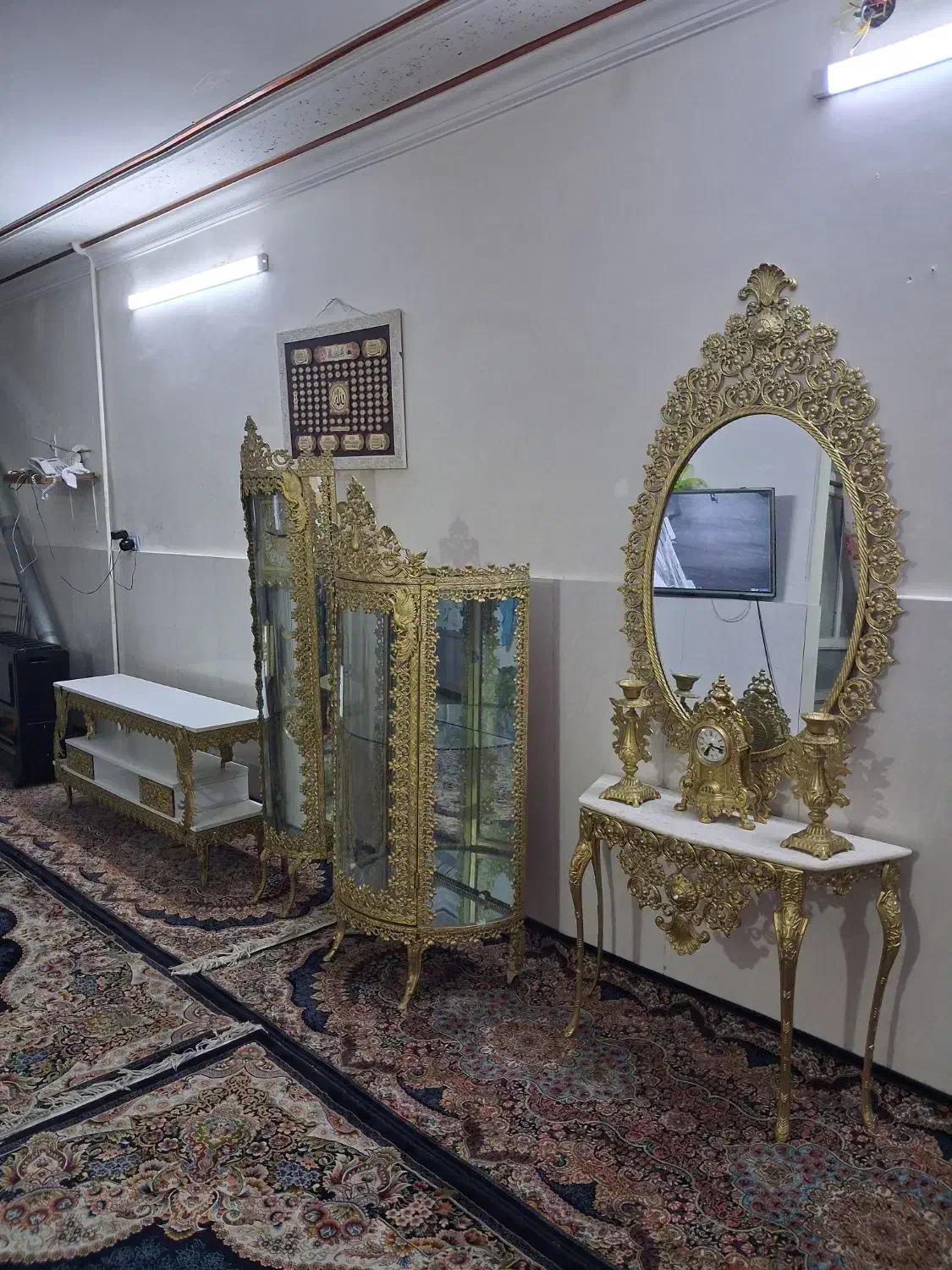 سرویس کامل برنزی درحدنو|بوفه، ویترین، کنسول|چهاردانگه (تهران), |دیوار