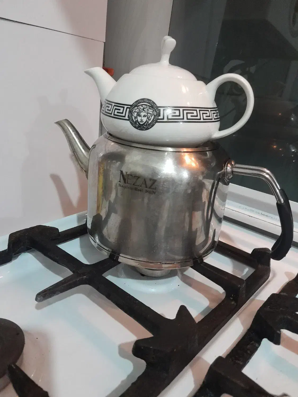 کتری وقوری کف چدن|قوری، کتری، قهوهساز دستی|پرند, فاز ۵|دیوار