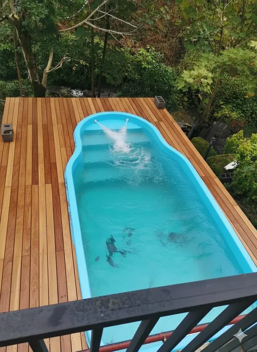 اجرا و فروش استخر پیش ساخته فایبرگلس|مصالح و تجهیزات ساختمان|لاهیجان, انقلاب|دیوار