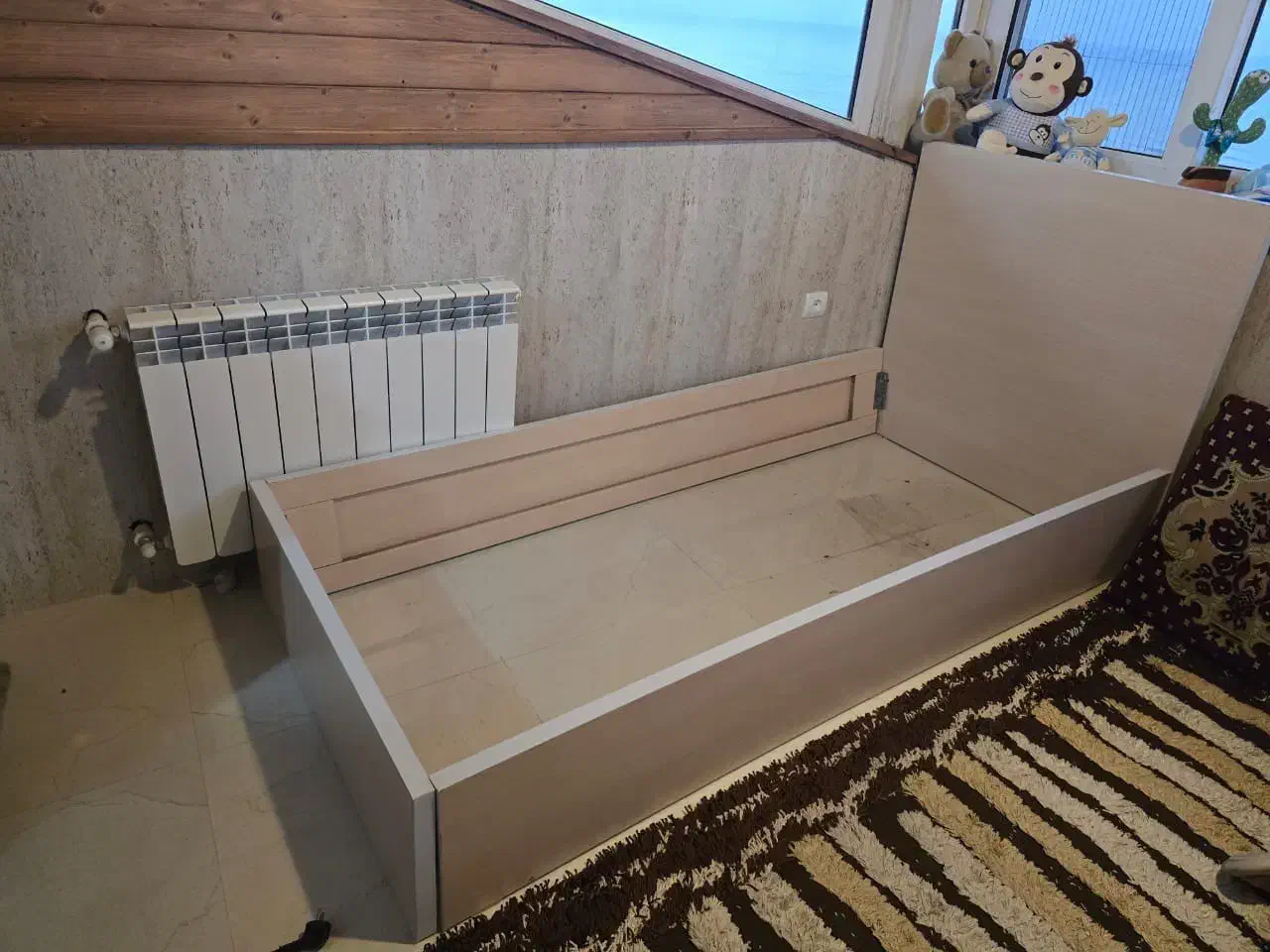 تخت یک نفره ام دی اف|تخت و سرویس خواب|چالوس, |دیوار