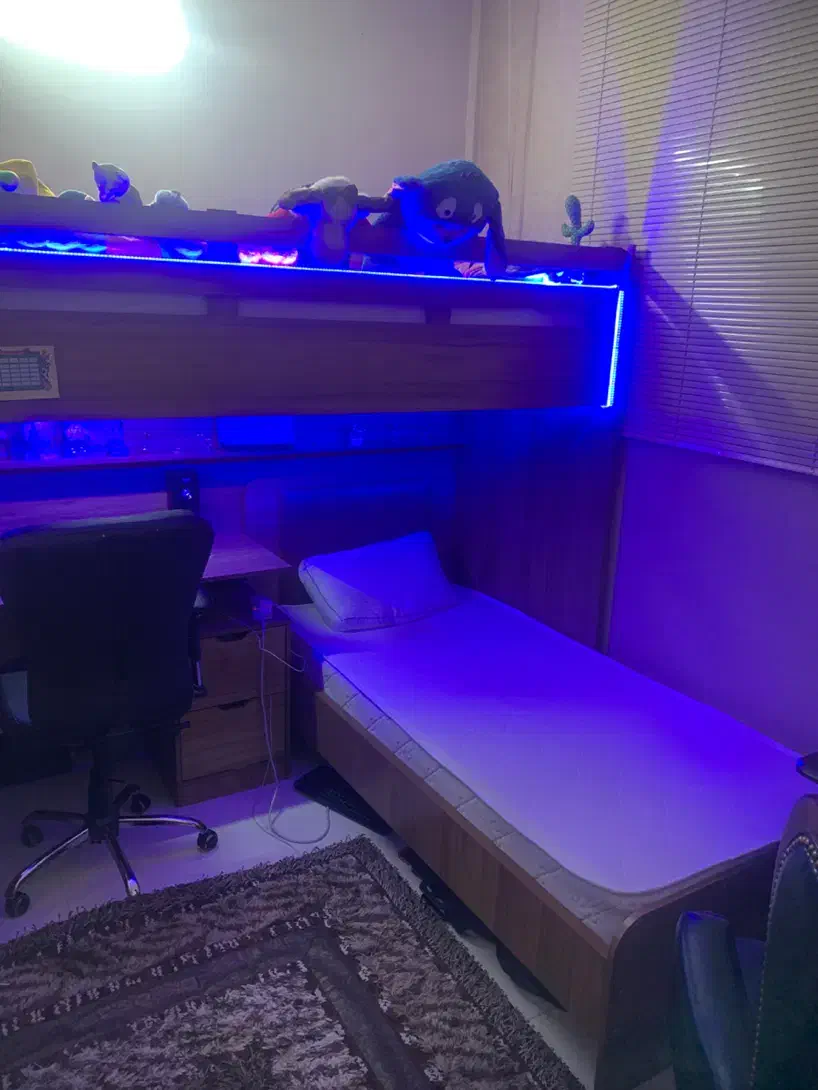 تخت خواب دو طبقه جوان|تخت و سرویس خواب|مشهد, سرافرازان|دیوار