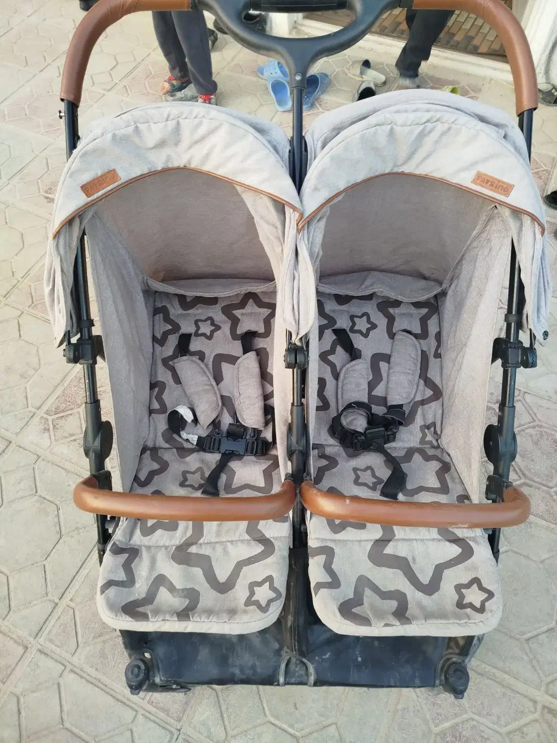 کالسکه دو قلویی خارجی برند پاترینو|کالسکه و لوازم جانبی|خمینی‌شهر, |دیوار