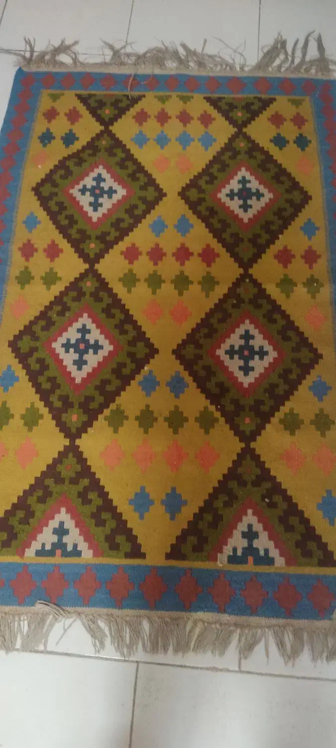 گلیم دست بافت تمام پشم|فرش|همدان, |دیوار