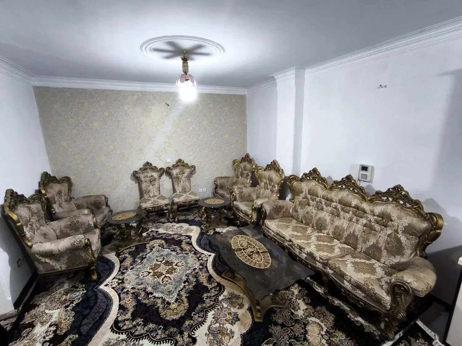 مبل استیل ۹ نفره سلطنتی|مبلمان خانگی و میز عسلی|تهران, کوی بیمه|دیوار