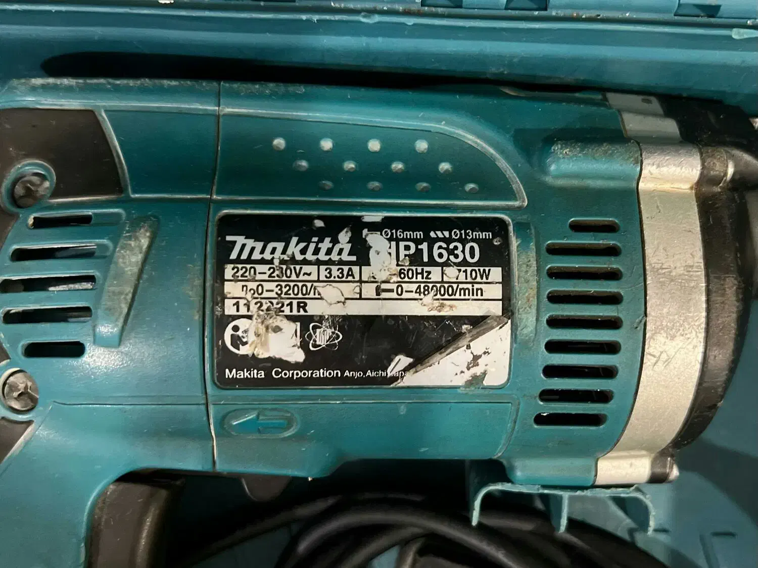دریل ماکیتا Makita HP1630|ابزارآلات|شیراز, انجیر|دیوار