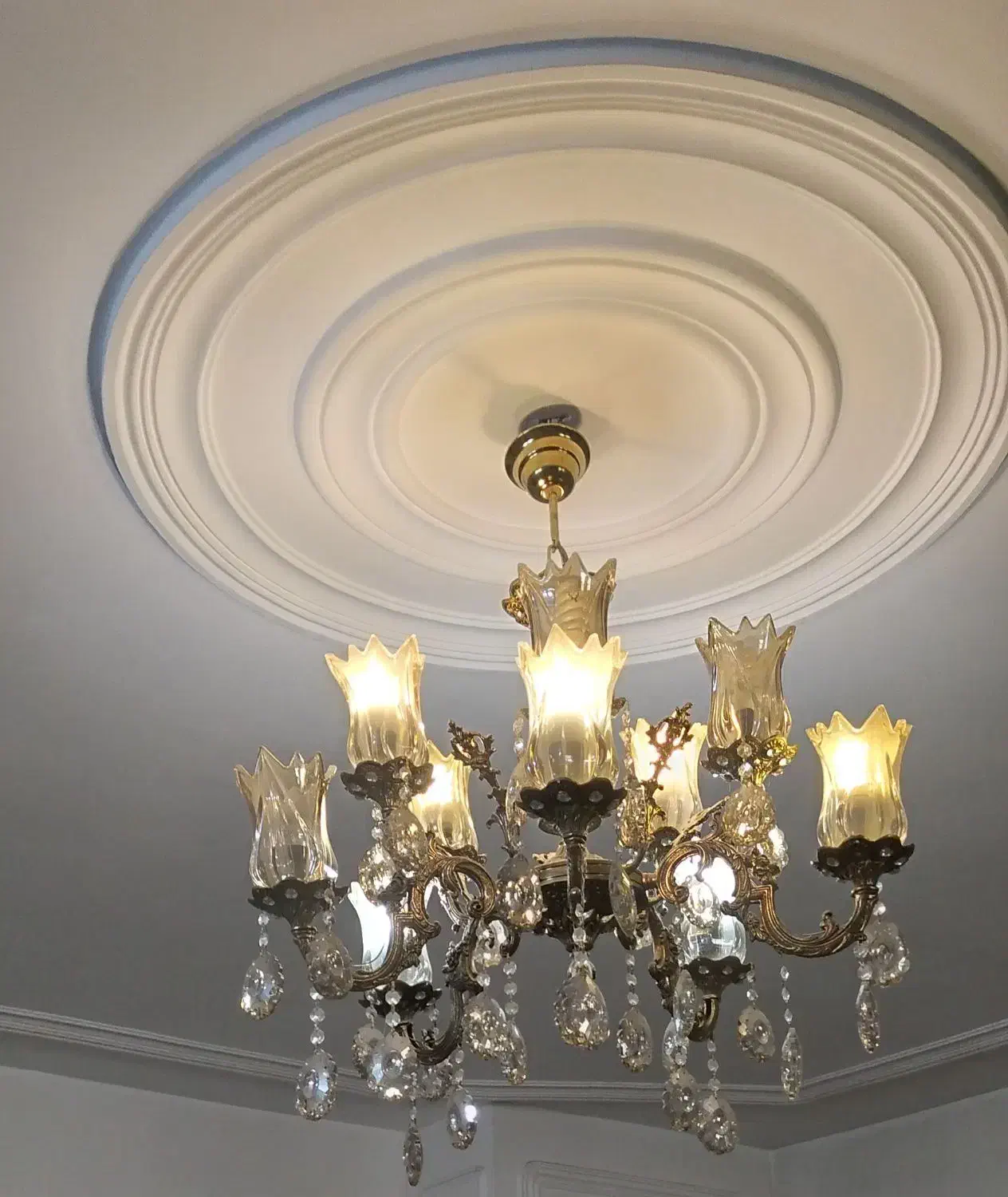 لوستر برنز|لوستر و چراغ آویز|ساوه, |دیوار