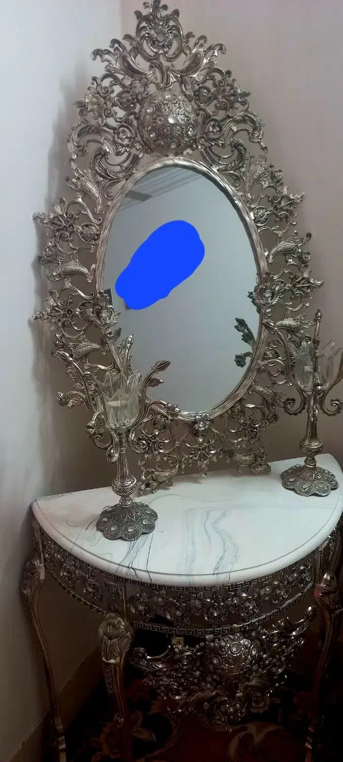 آینه شمعدان|آینه|رامیان, |دیوار