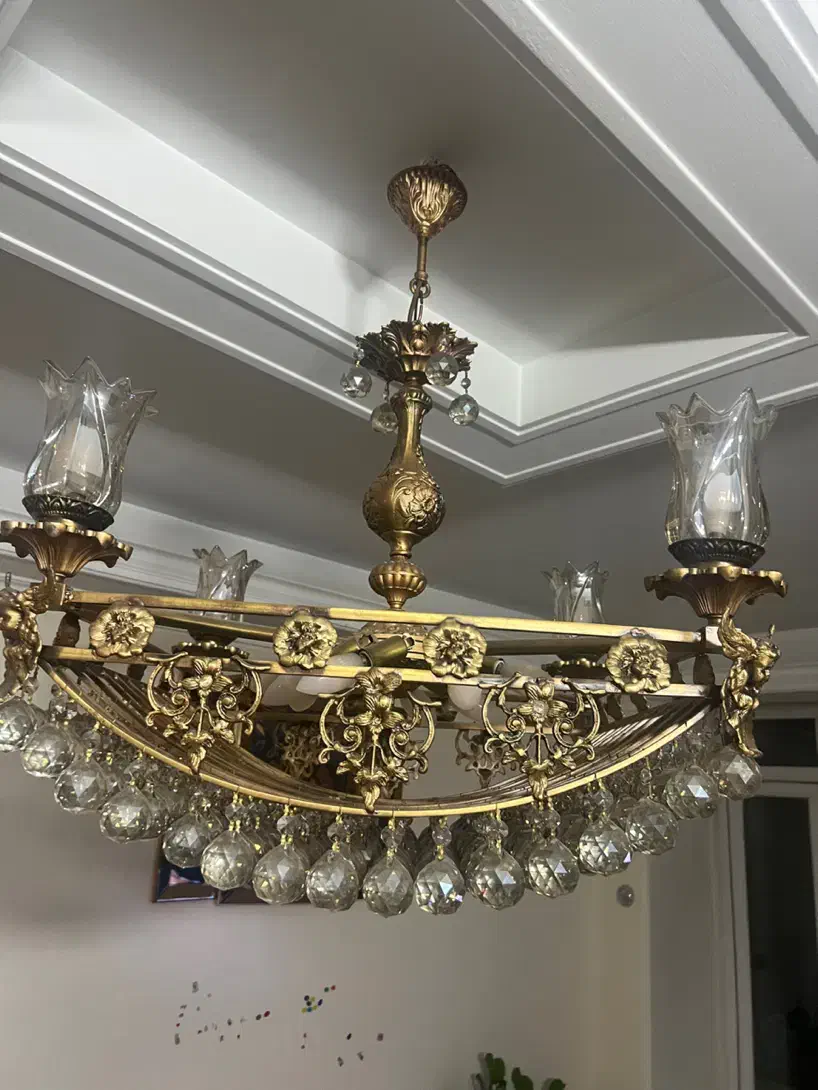 لوستر ۱۲شعله برنز|لوستر و چراغ آویز|ری, سرتخت|دیوار