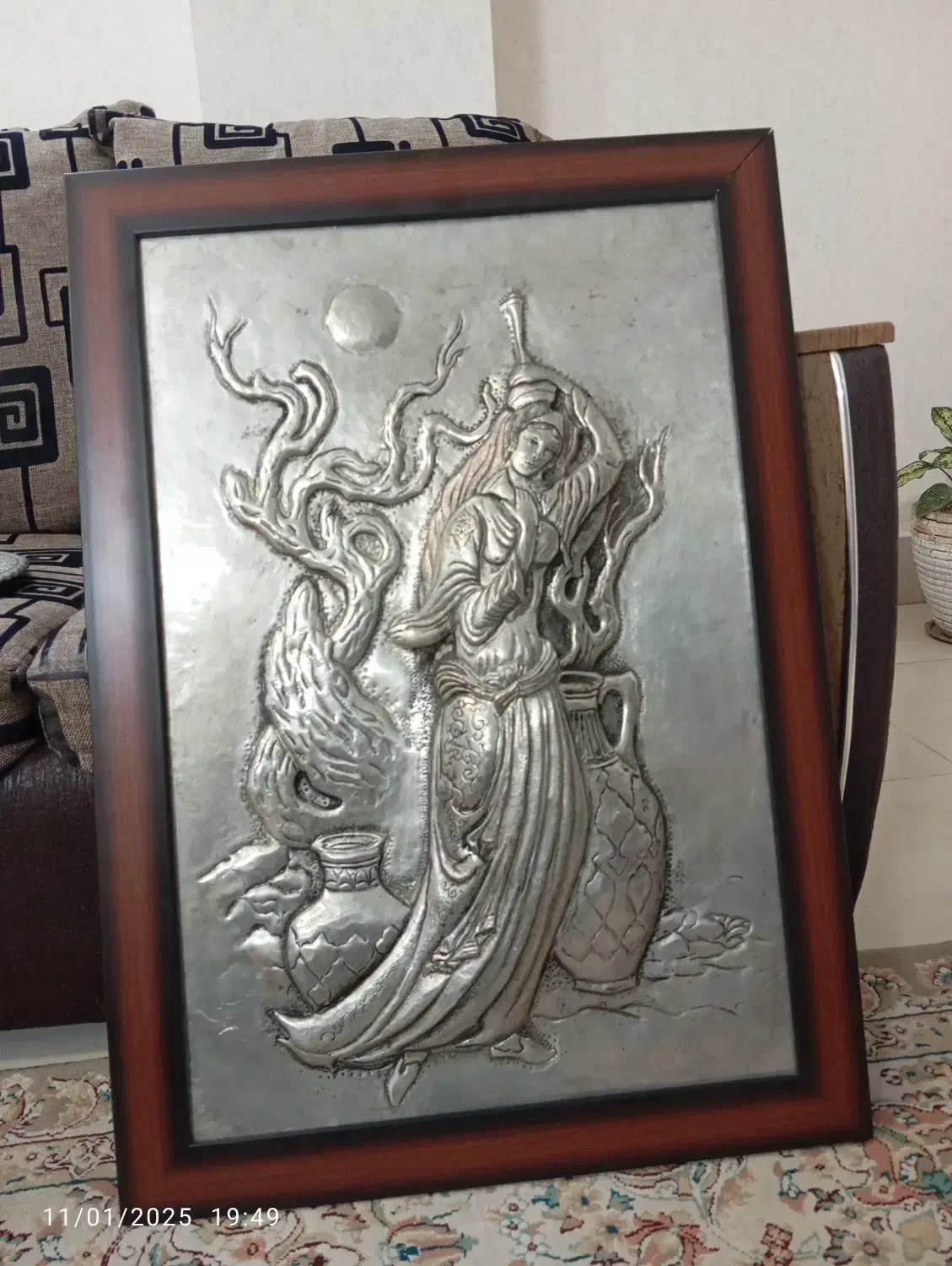 تابلو مس قلم مهر دار|کلکسیون اشیاء عتیقه|فولادشهر, مسکن مهر فولادشهر|دیوار