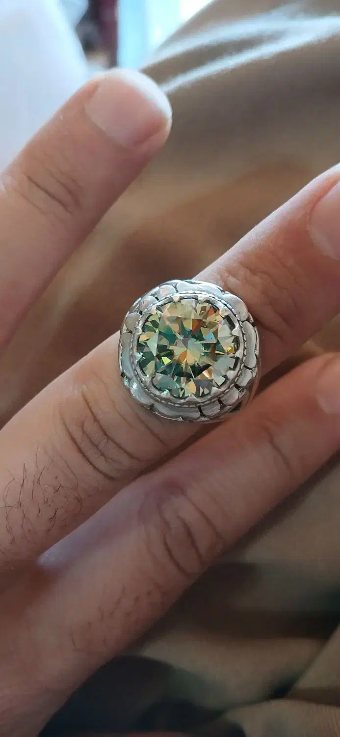 انگشتر نقره الماس موزانایت درجه۱|جواهرات|هشتگرد, تهران دشت|دیوار