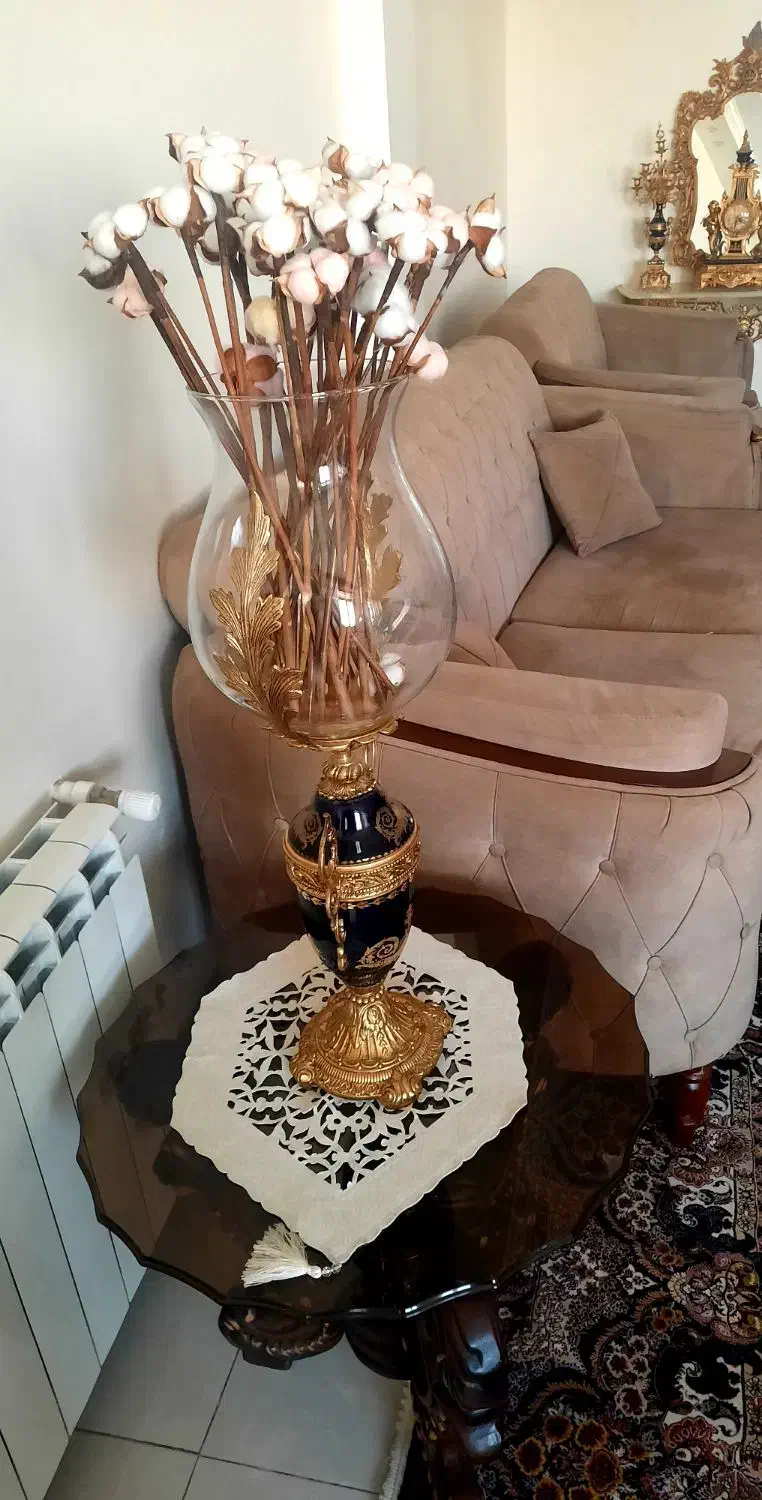 گلدان برنج کاملا سالم با رنگ طلایی بدنه سرامیکی|گل مصنوعی|تهران, ابوذر|دیوار