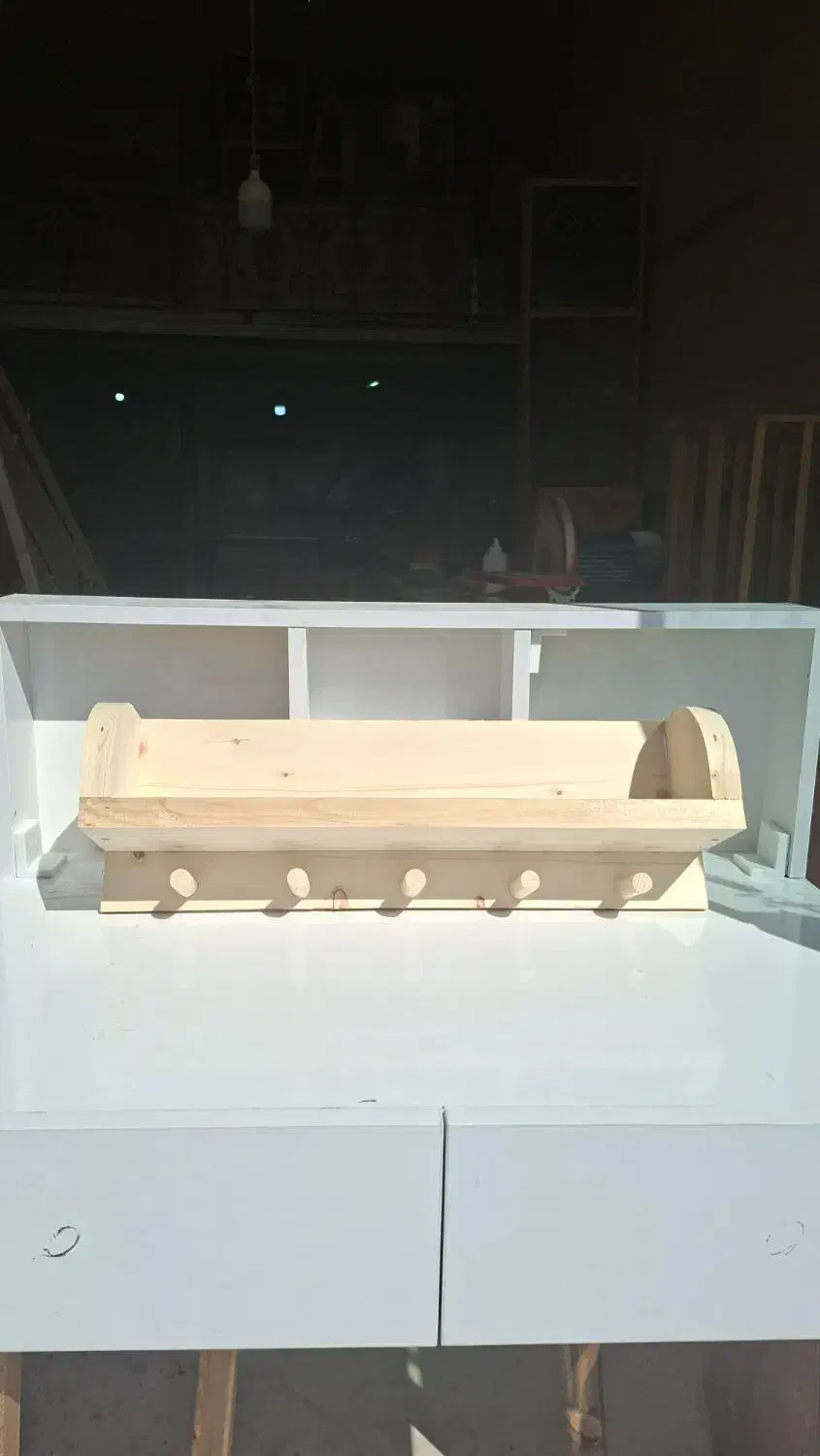 شلف دیواری و کافی بار چوبی|کتابخانه، شلف، قفسههای دیواری|محمدشهر, ولدآباد بزرگ|دیوار