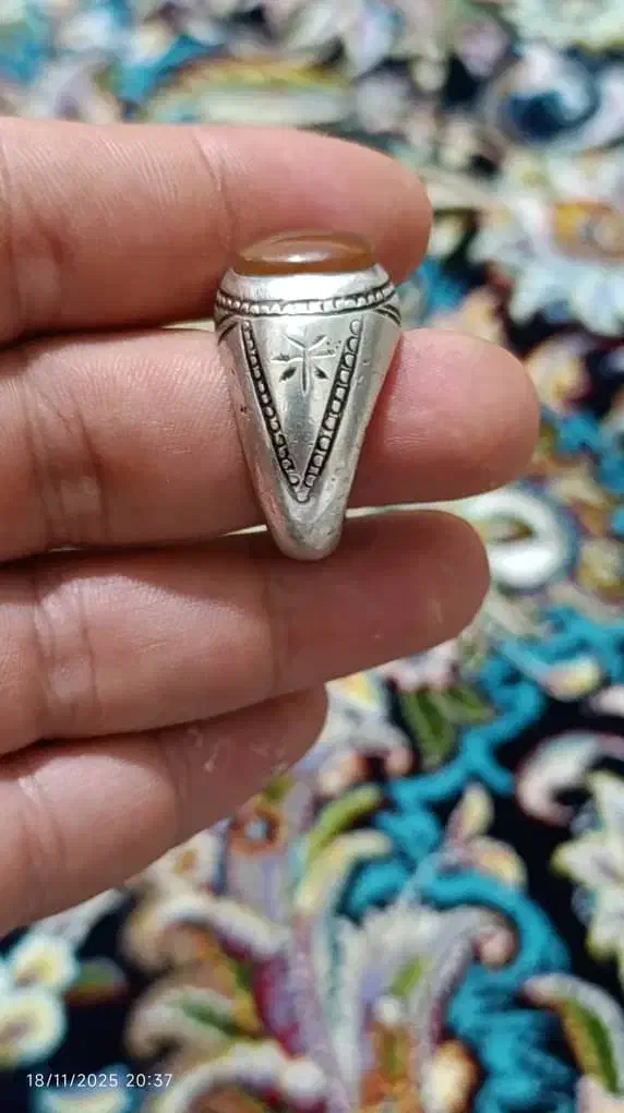 انگشتر نقره یاقوت عقیق یمن عتیقه کلکسیونی طلا|جواهرات|اصفهان, کساره|دیوار