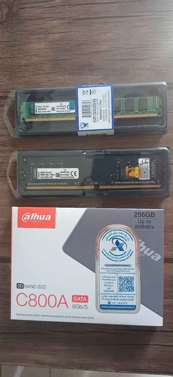 هارد SSD 256 و 2 عدد رم کینگستون نو|قطعات و لوازم جانبی رایانه|کرج, حصارک بالا|دیوار