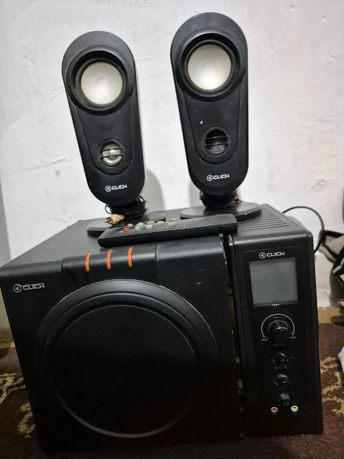 اسپیکر سه تیکه مارک click با کنترل|قطعات و لوازم جانبی رایانه|تهران, تهرانپارس شرقی|دیوار