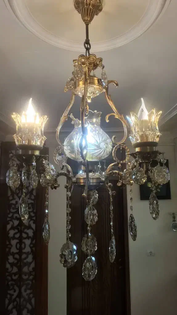 لوستر برنجی|لوستر و چراغ آویز|تبریز, |دیوار