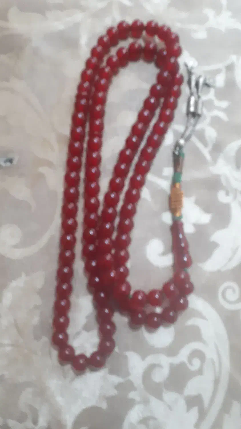 تسبیح سندلوس حدود ۷۰سانت ۱۰۱ دونه ای|کلکسیون اشیاء عتیقه|بروجرد, |دیوار