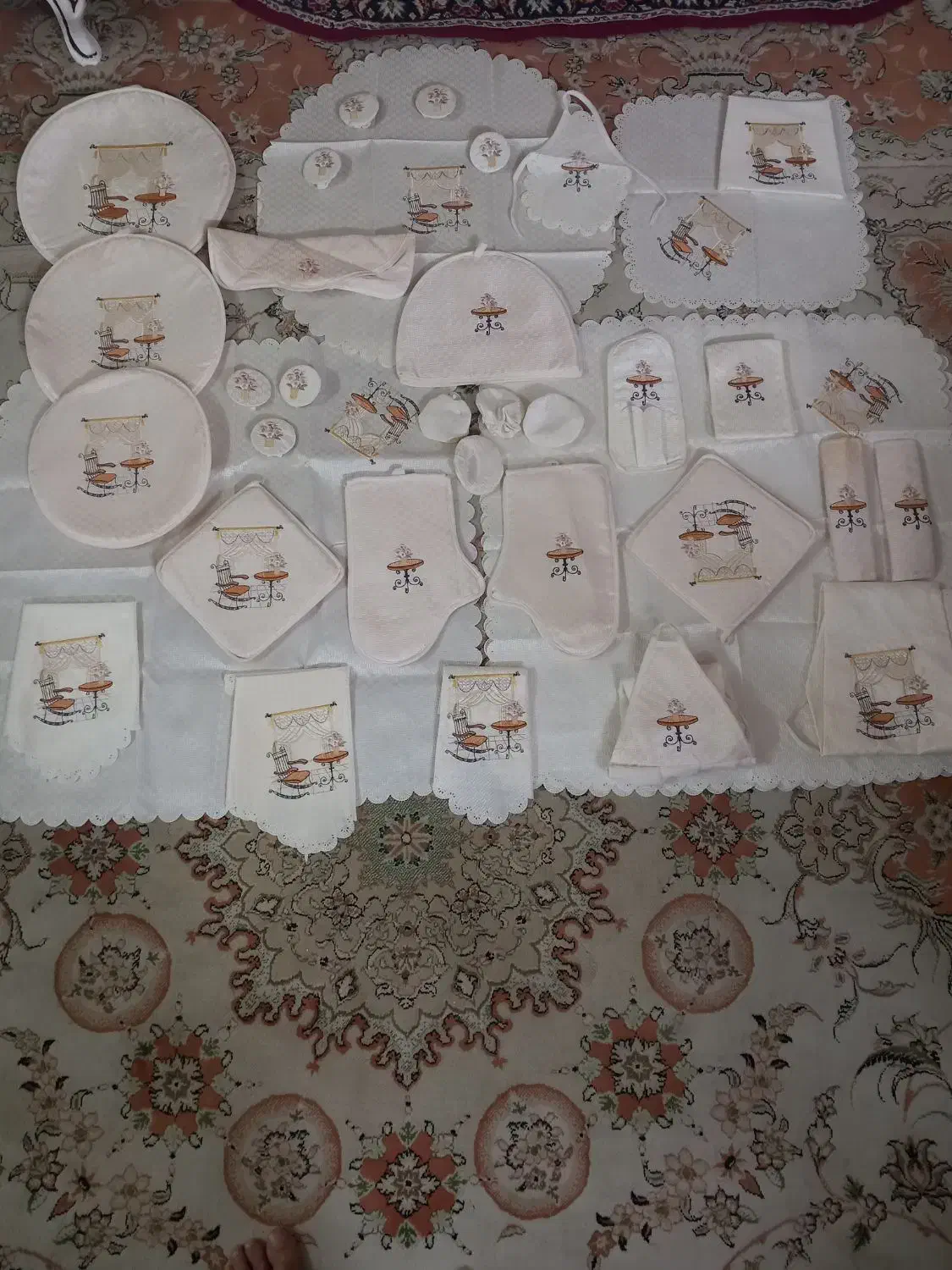 سرویس عروس|سفره، حوله، دستمال آشپزخانه|قزوین, |دیوار