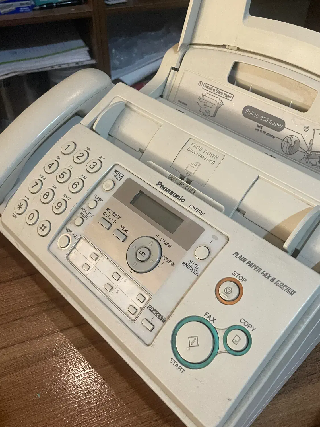 تلفن فکس پاناسونیک kx-fp701|تلفن رومیزی|کرج, عظیمیه|دیوار