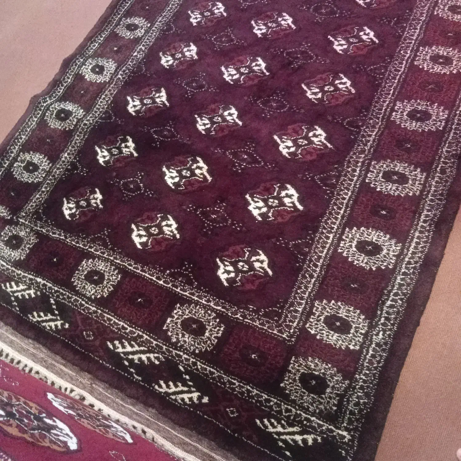 قالیچه پشم دستبافت|فرش|گمیشان, |دیوار