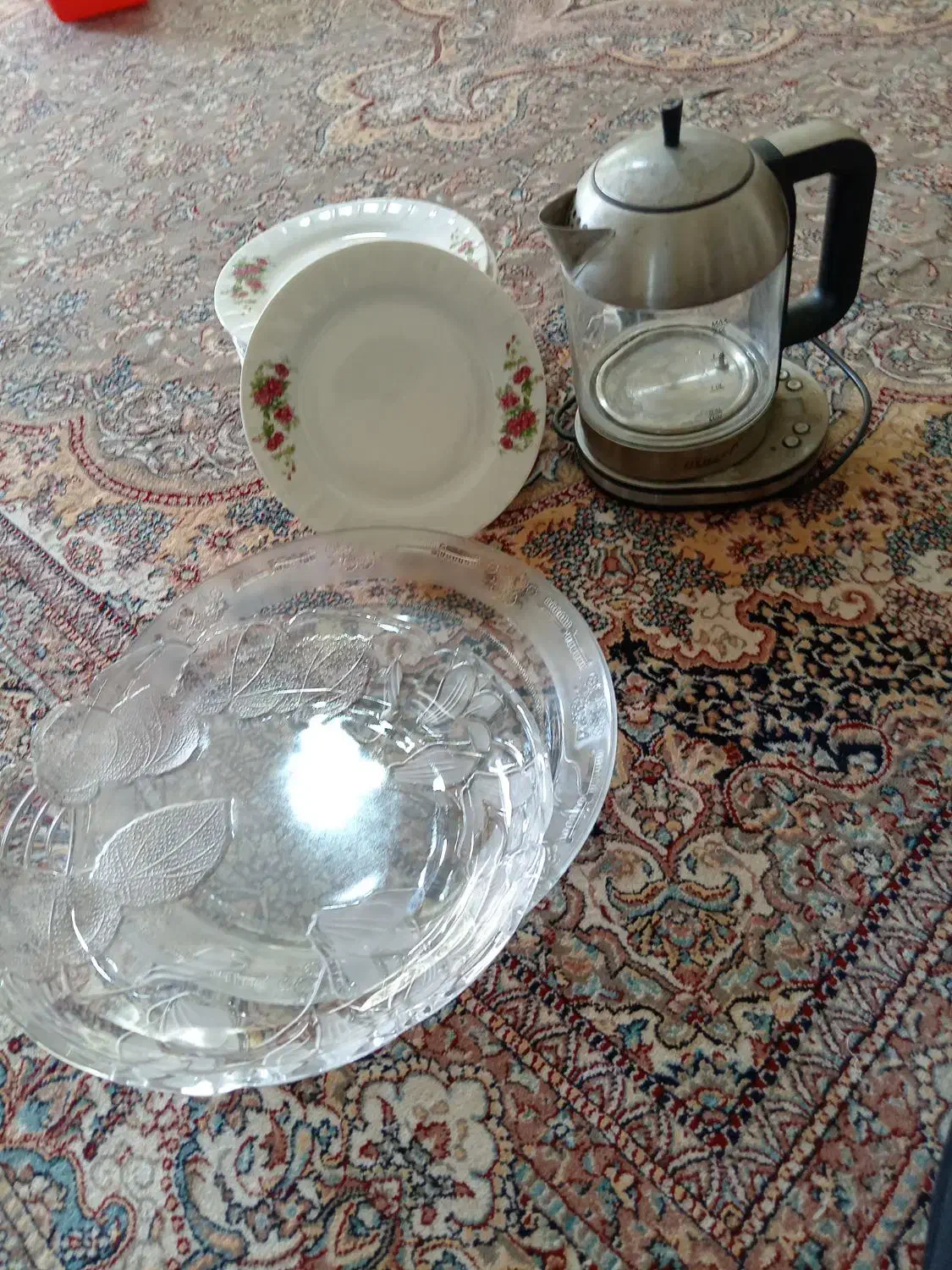 بشقاب گل سرخ|ظروف سرو و پذیرایی|شیراز, پودنک|دیوار