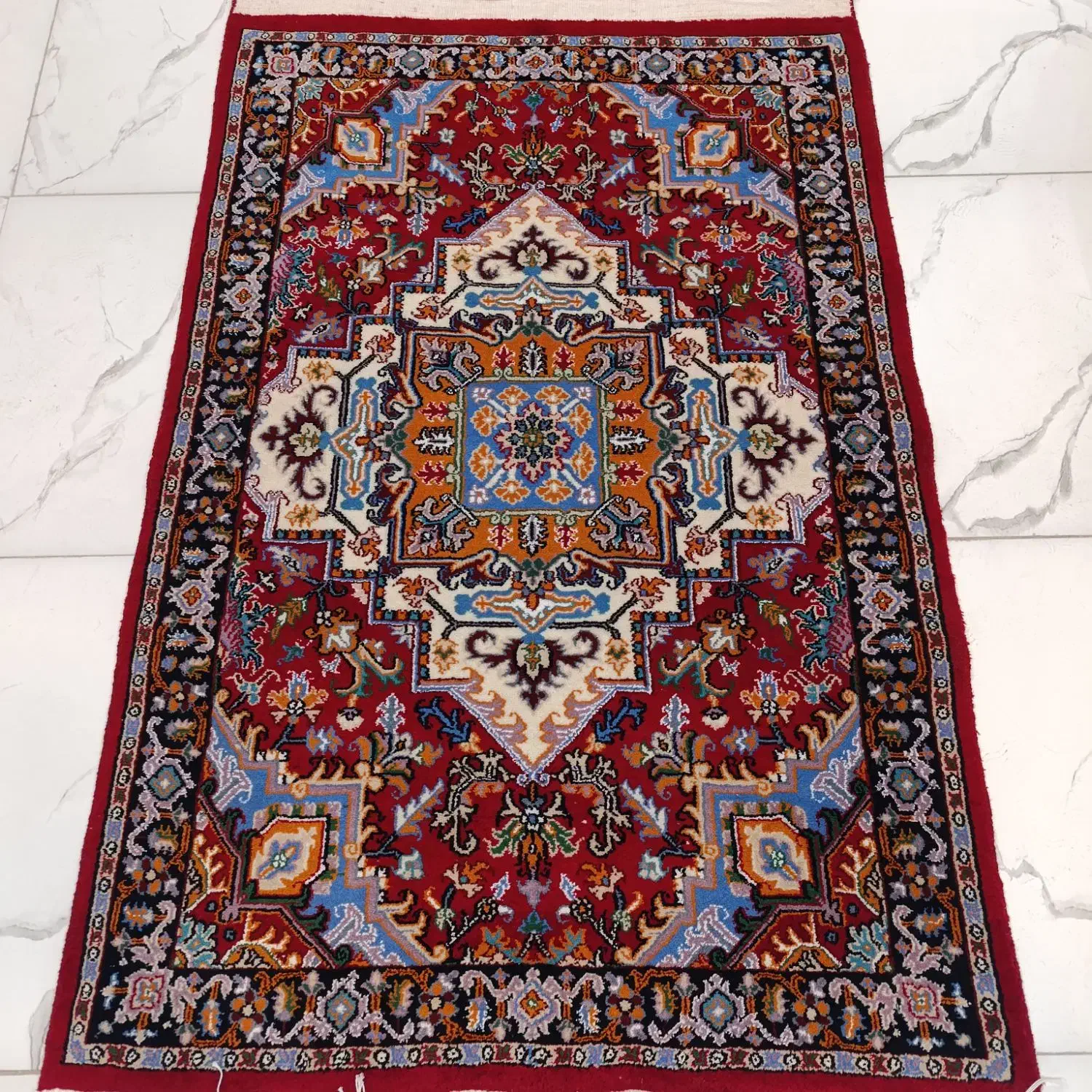 جفت قالیچه هریس دستباف مشهد|فرش|تهران, سنائی|دیوار