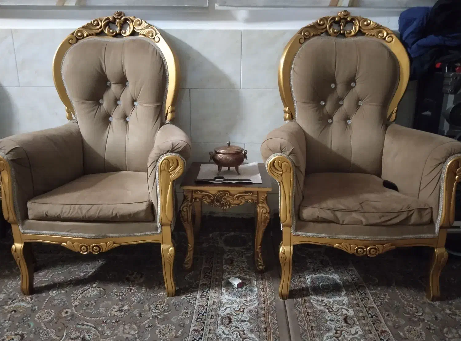 مبل سلطنتی چوب راش|مبلمان خانگی و میز عسلی|باقرشهر, |دیوار