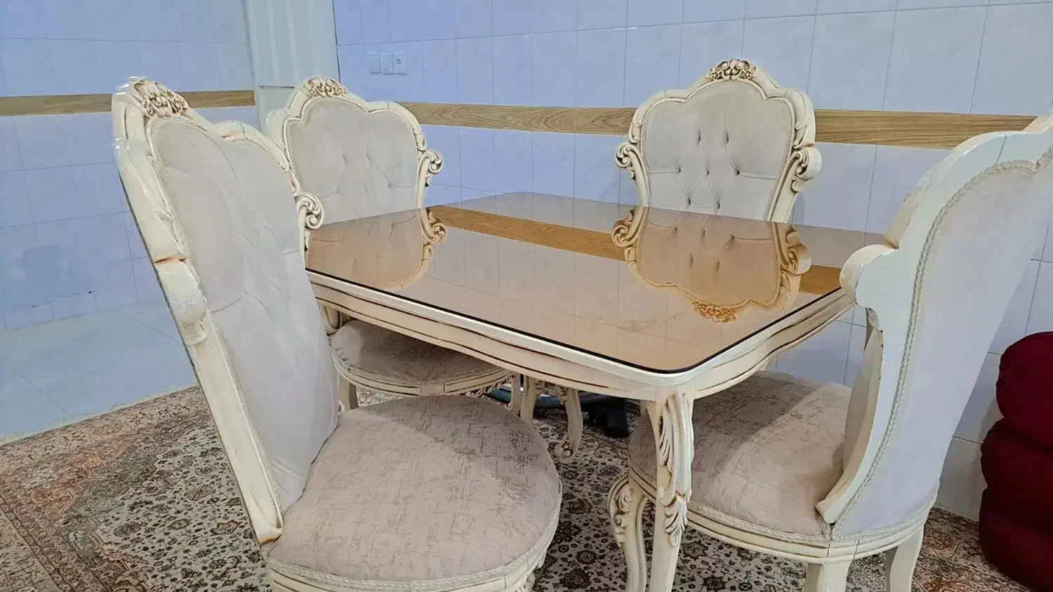 مبل و میز ناهار خوری ست|مبلمان خانگی و میز عسلی|امیدیه, |دیوار
