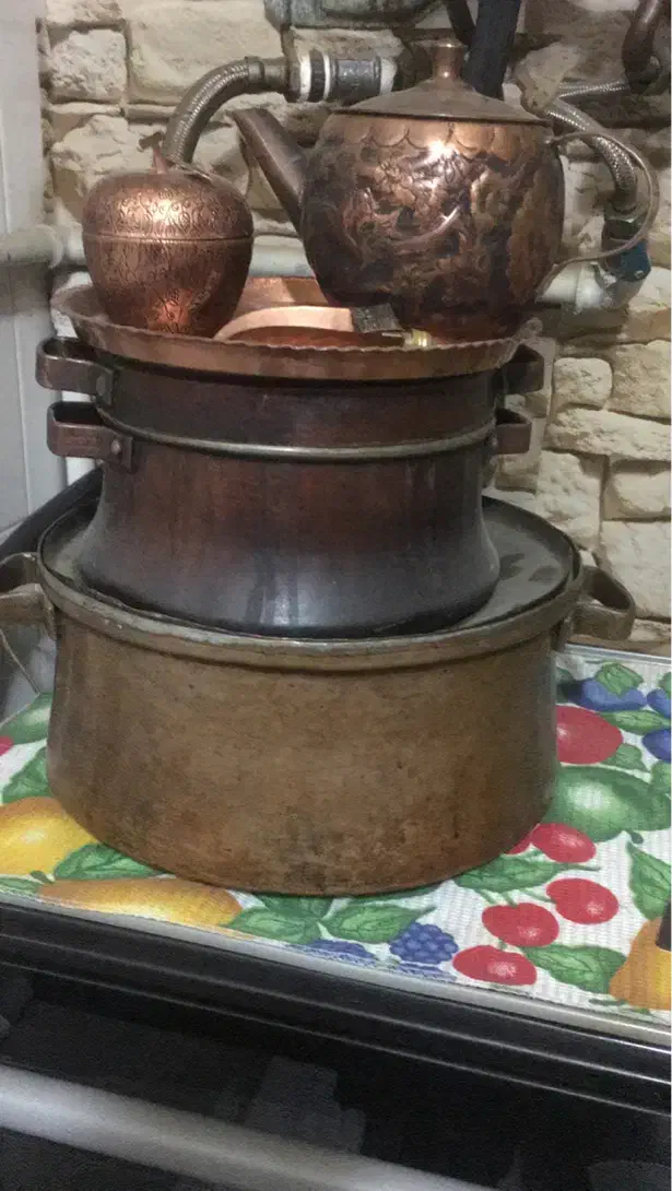دیگه مسی ظرف مینا بشقاب دیواری|ظروف سرو و پذیرایی|اصفهان, بهارستان|دیوار