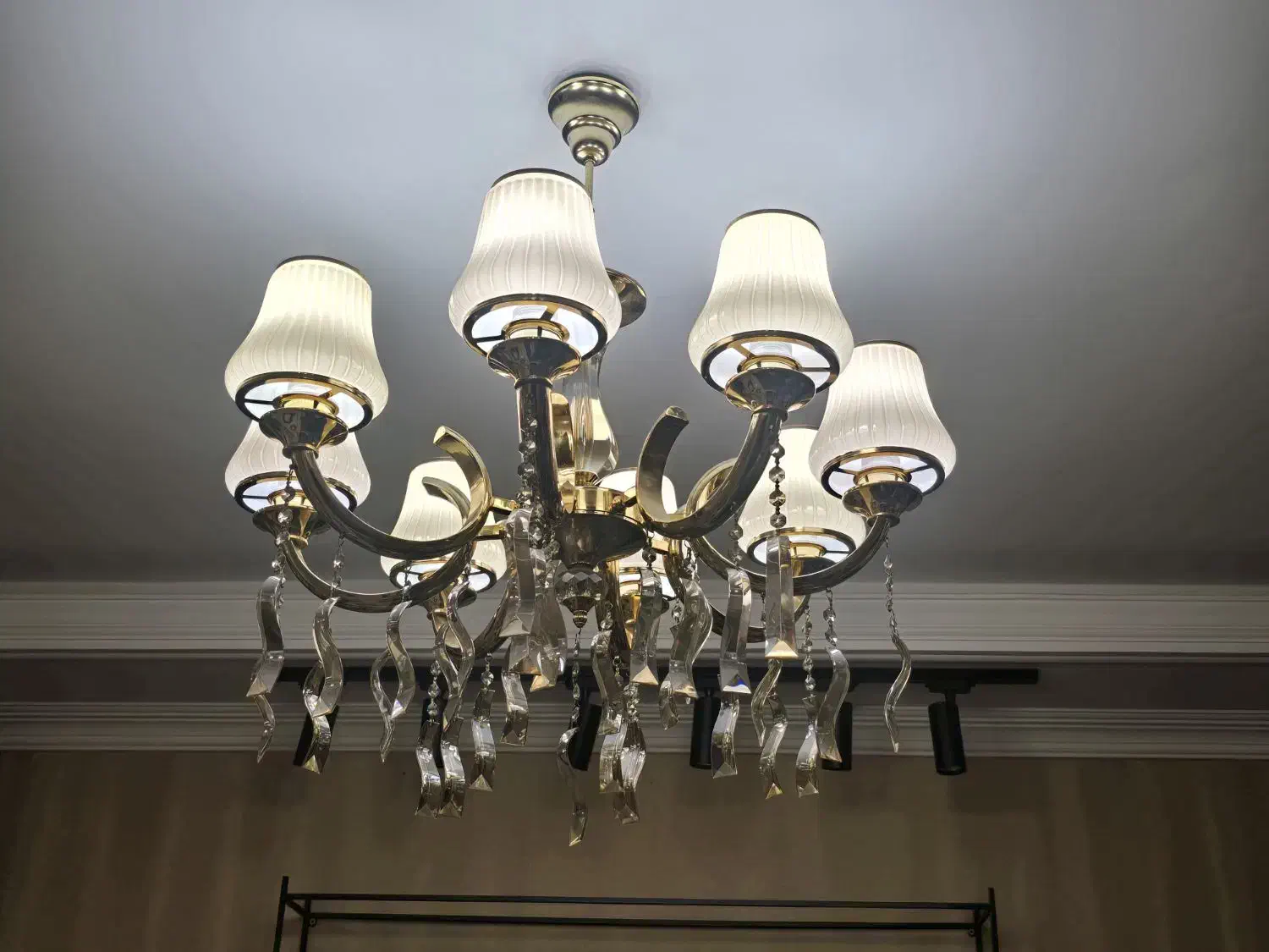 لوستر آب طلا و آباژور|لوستر و چراغ آویز|تهران, ارم|دیوار