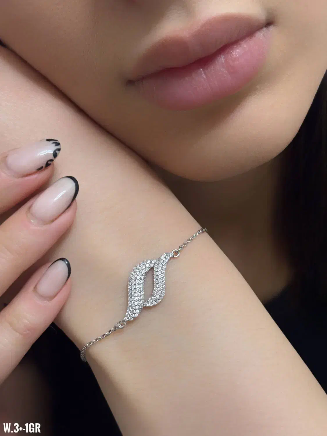 دستبند نقره شطرنجی روز زن سطح براق مناسب روزمره6|بدلیجات|تبریز, |دیوار