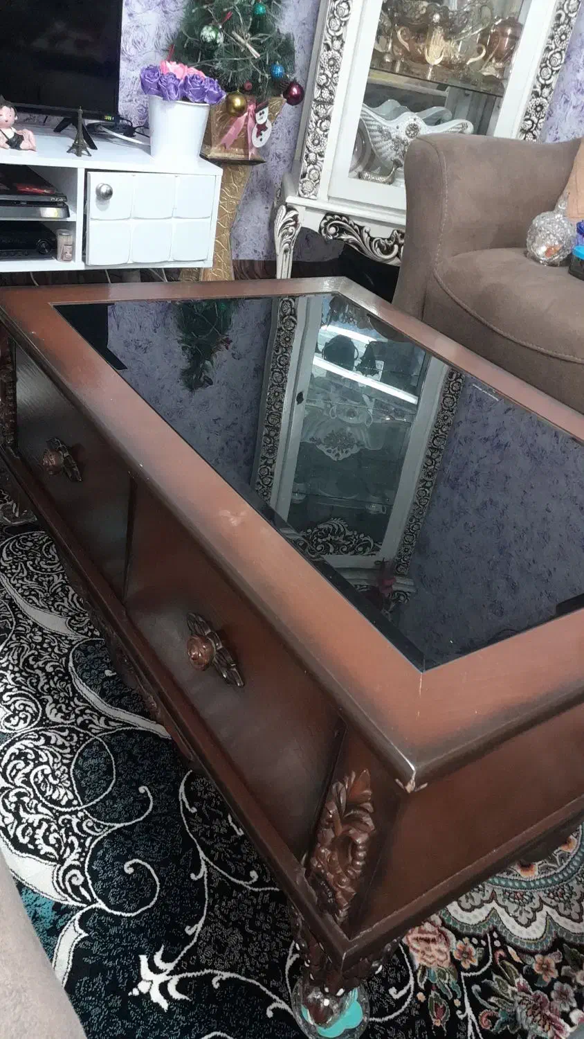 جلومبلی وعسلی ۳تا چوب گردو|مبلمان خانگی و میز عسلی|تنکابن, |دیوار