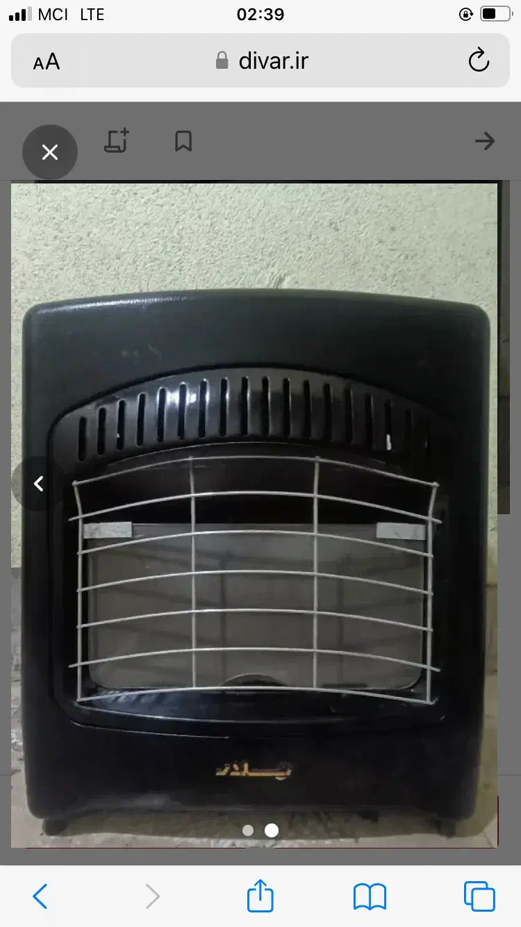 بخاری گازی پلار کارکرده و تمیز|بخاری، هیتر، شومینه|تهران, شوش (باغ آذری)|دیوار