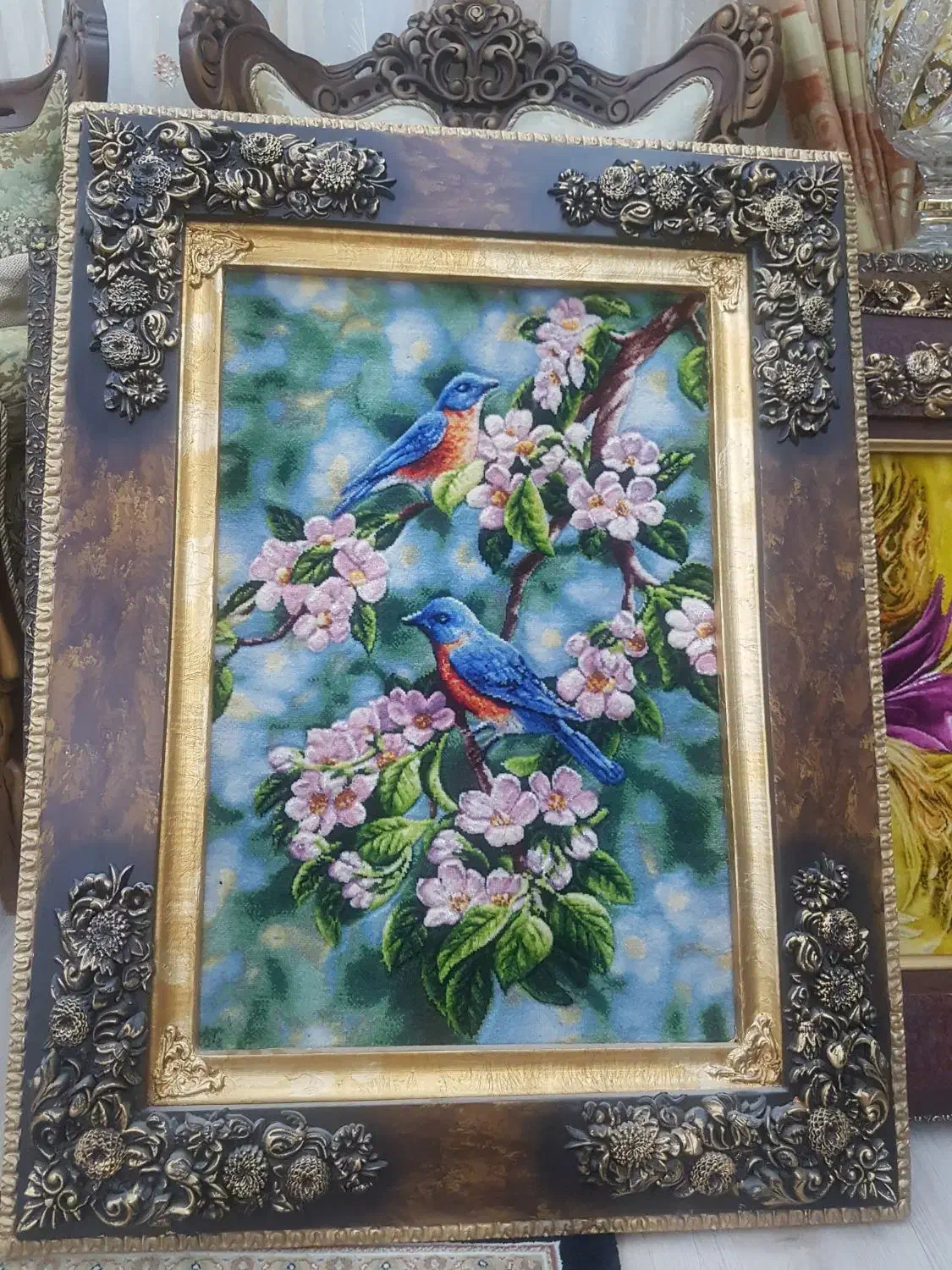 فرش پرنده و شکوف بهاری|فرش|تبریز, |دیوار